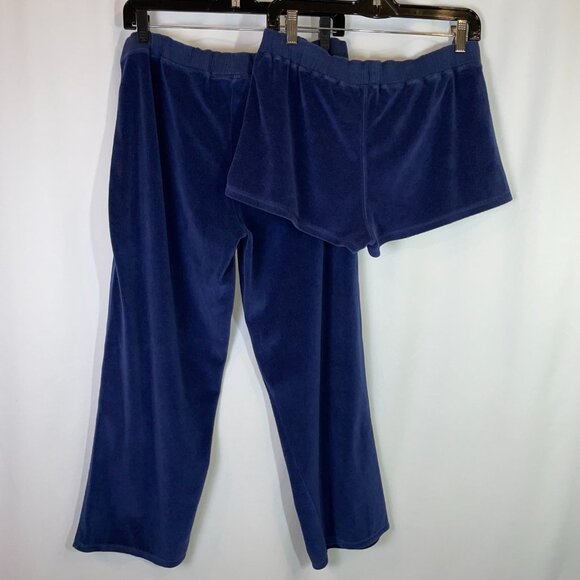 Josie Natori Size L Velour Shorts Capris PJ Salvage Cami 3 Piece Set Loungewear - Picture 4 of 16